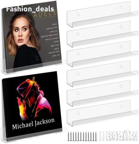 Нов акрилен винилов рафт за плочи прозрачен плаващ за стена съхранение