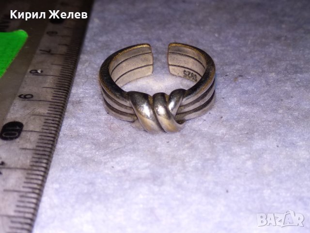 Стар АРТ НУВО ПОСРЕБРЕН БРОНЗОВ ПРЪСТЕН - ПАНДЕЛКА с ПЕЧАТ S925 РЕГУЛИРУЕМ РЕТРО МОДЕЛ 38511, снимка 12 - Антикварни и старинни предмети - 41451022