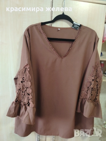 ДАМСКА БЛУЗА С ДАНТЕЛА. 