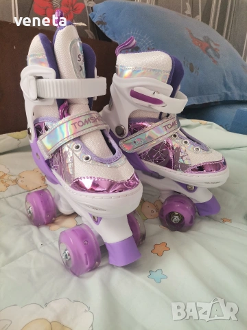 Ролкови кънки за момиче. Светещи, снимка 10 - Детски обувки - 53244078