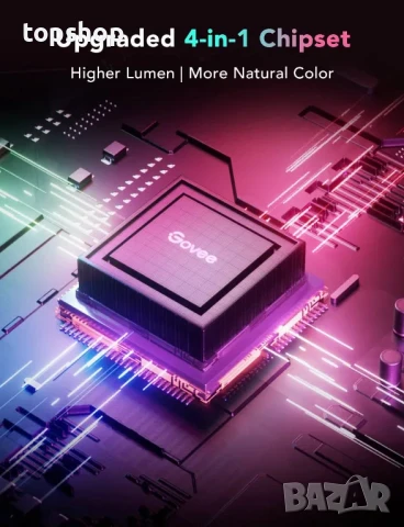 НОВА, ТЕСТВАНА Govee M1 RGBIC LED лента, 16.4 фута WiFi LED светлини за шкаф, телевизор, легло..., снимка 8 - Лед осветление - 50575671