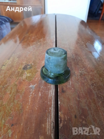 Стара стъклена запушалка,тапа #9