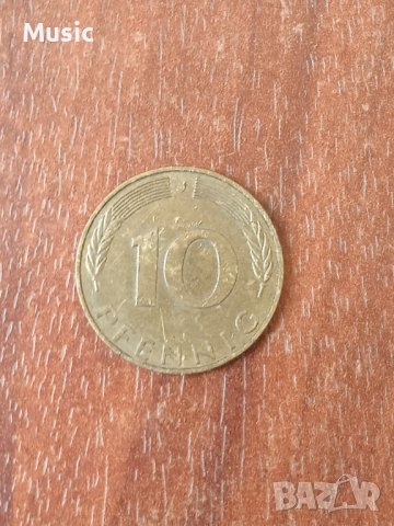 Монета Germany-10 Pfennig- 1990г. / 10 Пфенинга от  Западна Германия