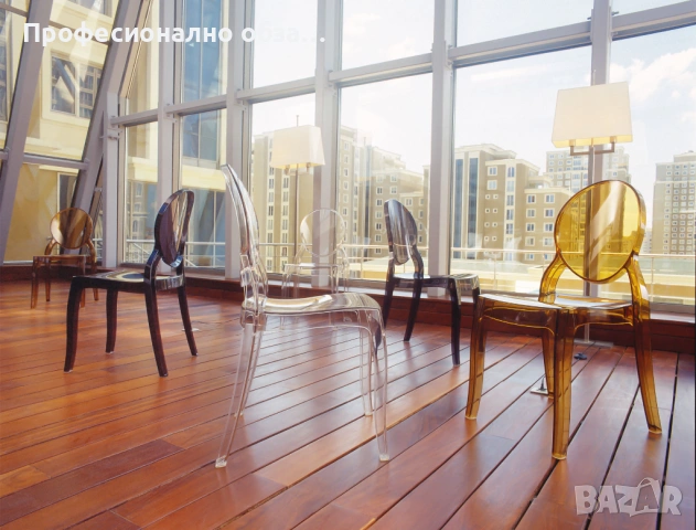Столове прозрачни дизайнерски тип елизабет на склад, снимка 2 - Столове - 53589248