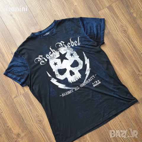 Страхотна мъжка тениска  ROCK LABEL  размер XL , снимка 2 - Тениски - 36277467