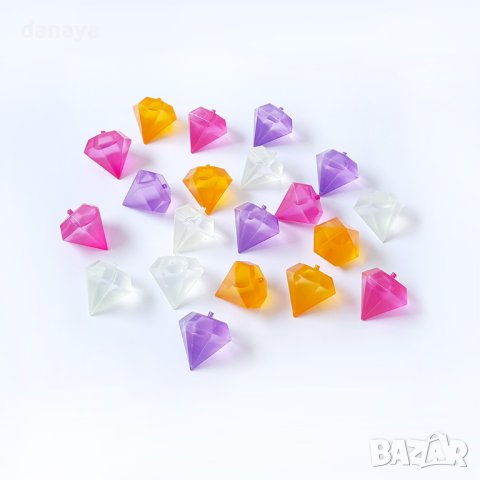 1524 Цветни кубчета за лед диаманти за многократна употреба 20 броя в комплект, снимка 3 - Форми - 41813055