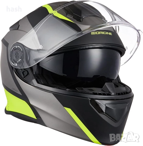 Мотоциклетна каска ORIGINE с Bluetooth, сгъваема, интегрална каска ECE с двоен визьор, снимка 4 - Спортна екипировка - 52582809