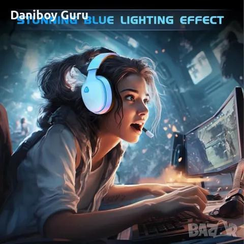 Captain 300  ВТ, 2,4 GHz безжични слушалки за игри за PS5, PS4 Fortnite и Call of Duty/FPS геймърски, снимка 8 - Bluetooth слушалки - 48524628