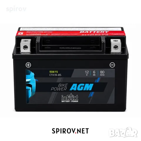 Мото акумулатор intAct Bike-Power AGM CTX7A-BS 6Ah 80A
