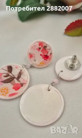 Ръчно изработени обеци "Ефирност". ✨️Авторски модел., снимка 7 - Обеци - 49155863