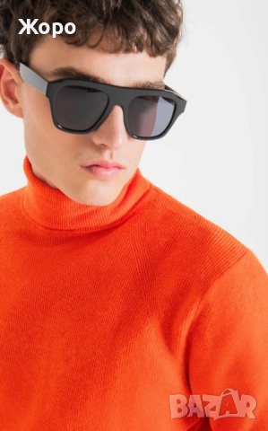 Оригинален Antony Morato оранжев поло пуловер размер M – нов с етикети, снимка 2 - Пуловери - 53542614