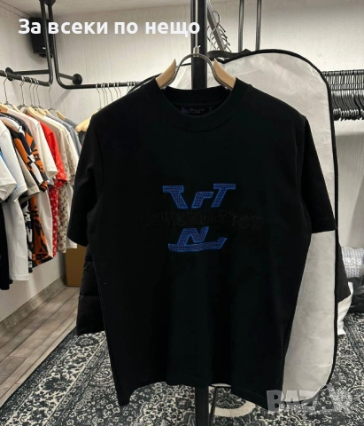 Louis Vuitton Мъжка Черна Тениска👕Мъжка Блуза С Къс Ръкав В Черен Цвят Код MensPoint26