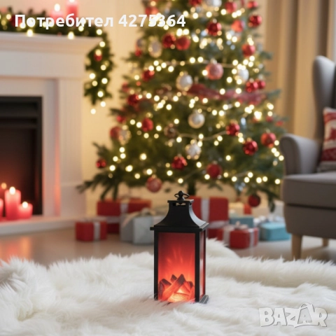 LED декоративен фенер с ефект на жив пламък, снимка 2 - Декорация за дома - 52261862