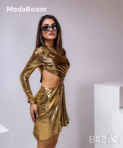 🪩Луксозна дамска къса рокля по тялото / в три цвята🪩, снимка 7 - Рокли - 47968746