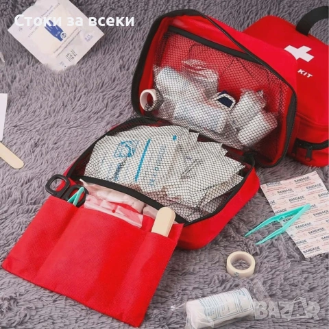 Комплект за първа помощ 173 елемента – Незаменим помощник за пътувания, къмпинг и автомобил, снимка 4 - Аксесоари и консумативи - 53225590