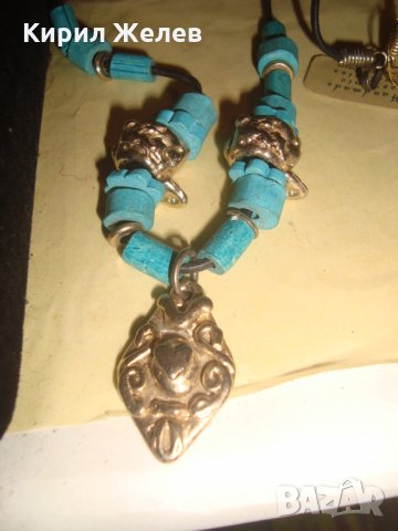 ХЕНД-МЕЙД КЕРАМИЧНА БИЖУТЕРИЯ ГЪРЦИЯ БРОНЗ ФЕШЪН АРТ ГЕРДАН НОВ 24358, снимка 7 - Колиета, медальони, синджири - 33953358
