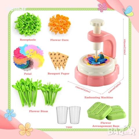 Детски комплект за изработка на цветя, ръчна изработка на цвете, снимка 6 - Образователни игри - 52846444