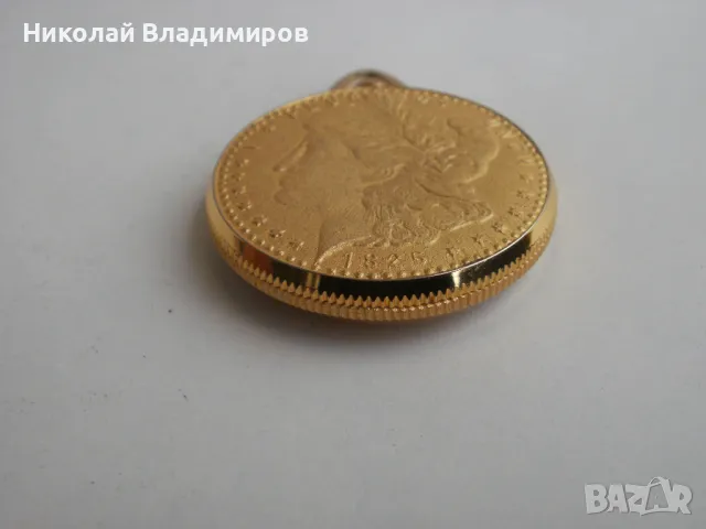  Rivo 1 долар швейцарски оригинален тип монета джобен арт деко часовник, снимка 9 - Мъжки - 49874260
