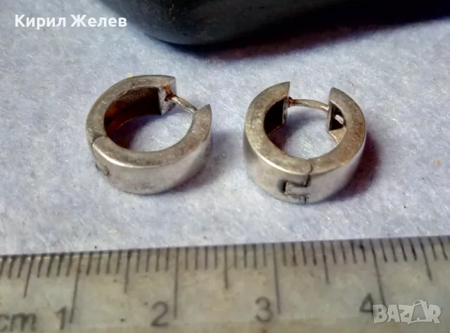 ЕЛЕГАНТНИ КЛАСИЧЕСКИ МОДЕЛ СРЕБЪРНИ ОБЕЦИ СРЕБРО 925 АНГЛИЙСКО ЗАКОПЧАВАНЕ РЪЧНА ИЗРАБОТКА 44397, снимка 2 - Обеци - 48901264