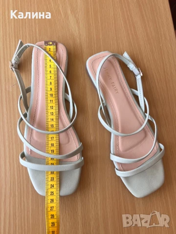 ЧИСТО НОВИ Светлозелени сандали, снимка 2 - Сандали - 50890168