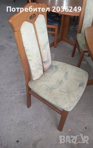 Комплект масивна разтегателна маса с 4 стола, снимка 3 - Маси - 53432324