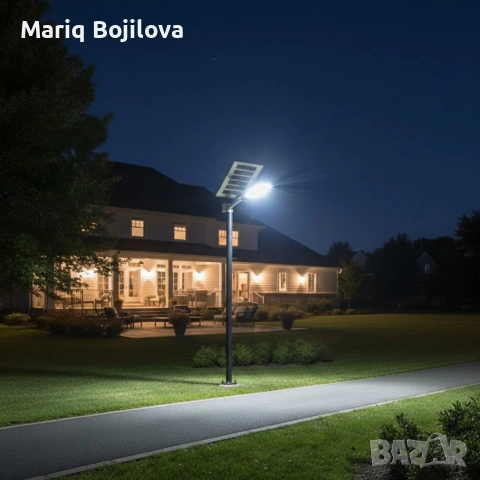 Соларна LED улична лампа IP67 – 50W / 100W / 300W мощна светлина без сметки за ток