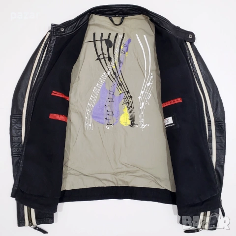 BERTOLUCCI Мъжко Кожено Яке Естествена Кожа L-XL, снимка 6 - Якета - 53617500