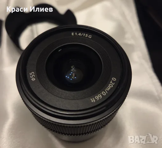 обектив Sony E 15mm f/1.4 G , снимка 2 - Обективи и филтри - 56011151