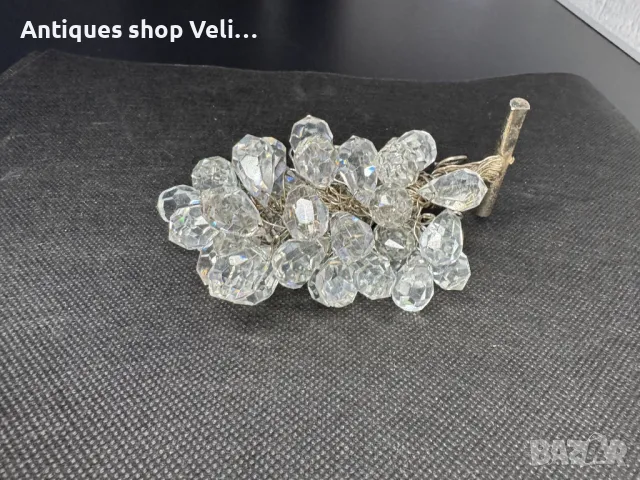 Посребрена декорация с кристали №6466, снимка 3 - Антикварни и старинни предмети - 48864923