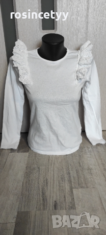 бяла с дантелки, снимка 7 - Блузи с дълъг ръкав и пуловери - 36164520