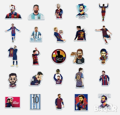 50 бр  Lionel Messi Лионел Меси Футболист футбол футболни самозалепващи лепенки стикери украса ден, снимка 3 - Други - 52461187