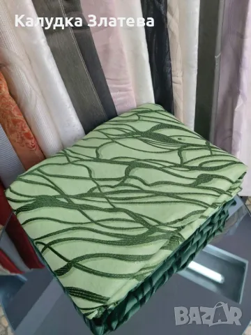 Плътни завеси к-т, готови ушити с кукички , снимка 1