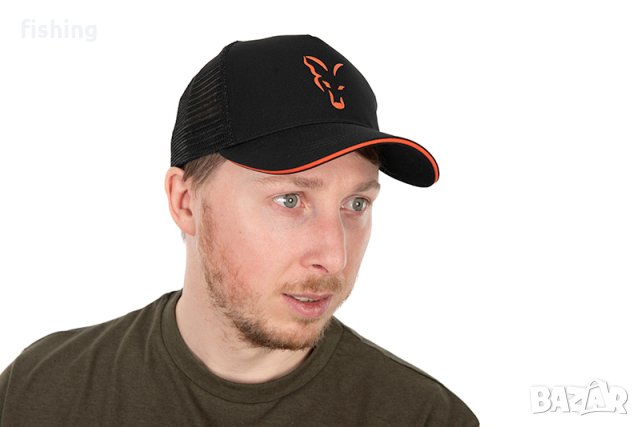 Шапка Fox Collection Trucker Cap Black & Orange