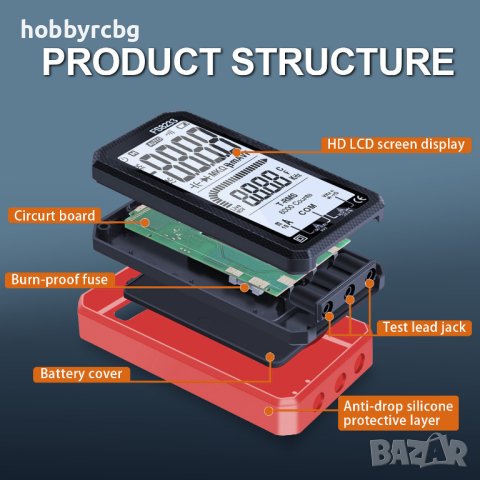 Mултиметър T-RMS, памет 6000 записа, безконтактно откриване на напрежение, снимка 6 - Други инструменти - 41652343