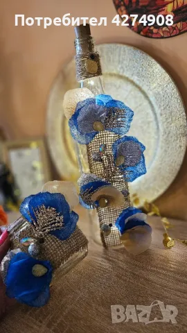 Оригинални подаръци. Свещници и светещи бутилки , снимка 4 - Ръчно изработени сувенири - 48884384