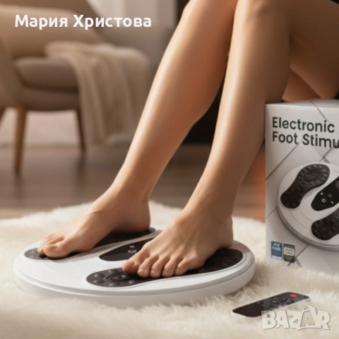 1бр./ Електронен стимулатор за стъпала EMS + TENS – безжичен масажор с червена LED светлина , снимка 3 - Масажори - 53071727