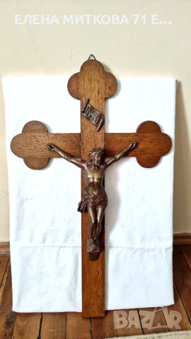 Голям кръст Разпятие Христово за закачане на стена, снимка 1