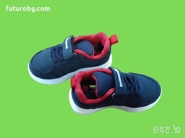 Тъмносини маратонки с лек червен акцент за момче , снимка 5 - Детски маратонки - 42364328