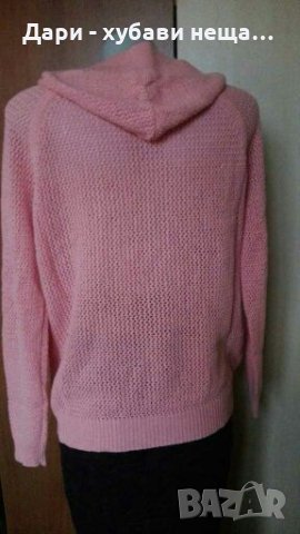 Пуловер от плетиво,с качулка🌹🍀M,L🌹🍀арт.3091, снимка 3 - Блузи с дълъг ръкав и пуловери - 34634243