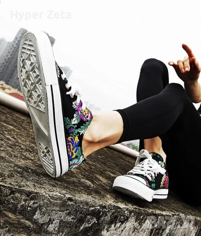 Дамски летни релефни тенис обувки, гуменки, платнени обувки, снимка 6 - Кецове - 52010624