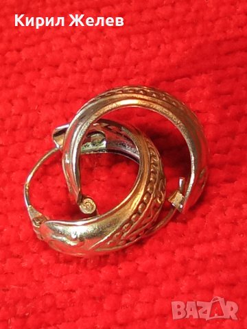 ОРНАМЕНТИРАНИ РЕТРО АРТ СРЕБЪРНИ ОБЕЦИ СРЕБРО 925 РЪЧНА МАЙСТОРСКА СТАРА ИЗРАБОТКА 18586, снимка 15 - Обеци - 40920792