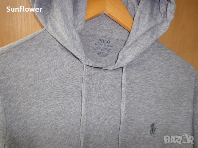 Мъжка сива блуза /тениска/суичър с качулка Polo Ralph Lauren, размер S  , снимка 4 - Блузи - 51870622