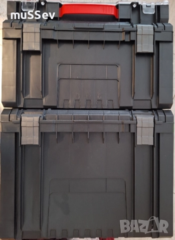 органайзер система за инструменти от 3 куфара с количка, снимка 2 - Куфари с инструменти - 51684875