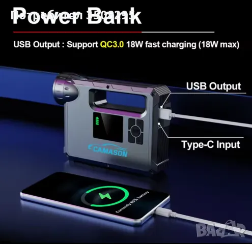 НАМАЛЕН ОТ 300 ЛВ! Най-добрият МОЩЕН ДЖЪМП СТАРТЕР-стартерно устройство за автомобил, снимка 6 - Аксесоари и консумативи - 49821505