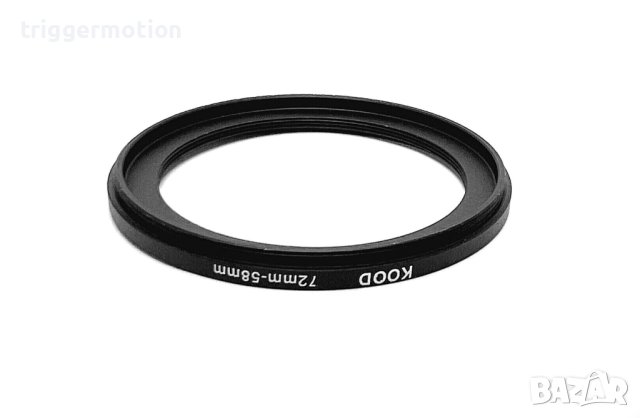 72mm - 58mm KOOD Преходник за филтър на резба Step-Down Lens Filter Adapter Ring ​, снимка 3 - Обективи и филтри - 41468394