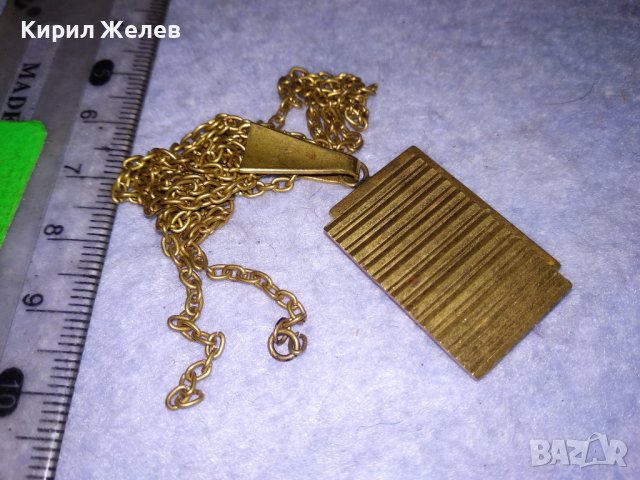 КРАСИВ Стар ПОЗЛАТЕН БРОНЗОВ РЕТРО АР ДЕКО МЕДАЛЬОН с ФИНА БРОНЗОВА с ПОЗЛАТА ЗДРАВА ВЕРИЖКА 38453, снимка 15 - Антикварни и старинни предмети - 41389449
