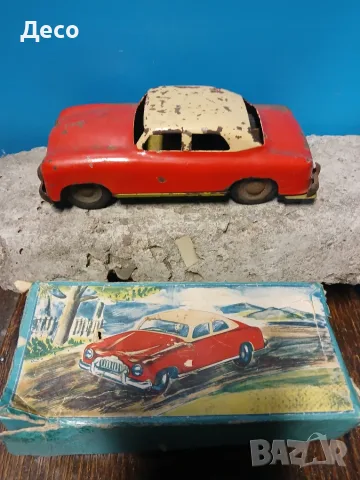 Very rare old tin toi car MSB-DDR 50s Стара играчка., снимка 2 - Колекции - 55742112