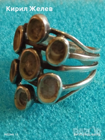 Винтидж стил арт сребърен пръстен майсторска изработка 54208, снимка 6 - Пръстени - 53762879