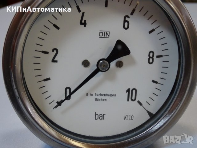 Манометър Buchen Ф100, 0-10 bar, снимка 2 - Резервни части за машини - 40620482