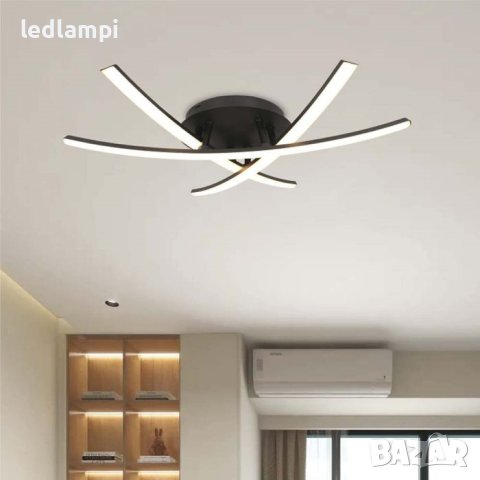 LED Плафониера 20W Черна Топло Бяла Светлина, снимка 5 - Лампи за таван - 41185396